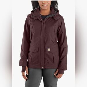 Womens Carhart Shoreline Storm Defender Hoody Burgundy Size XL